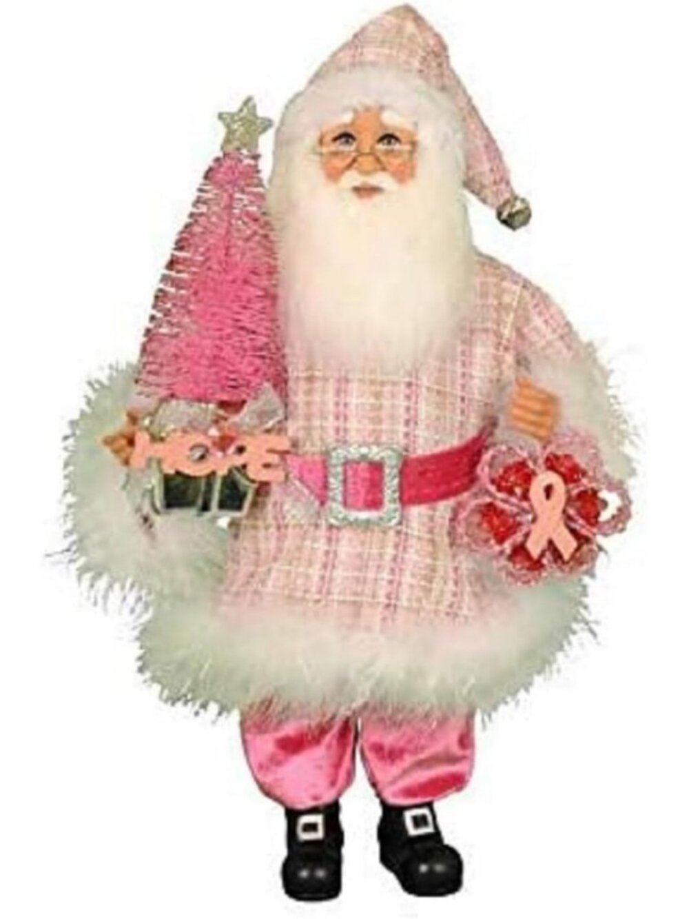 Handmade 17" Santa Figurine - Unique Christmas Holiday Decor & Collectible